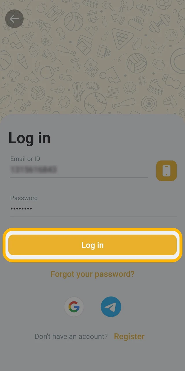 Enter the official Melbet app and start playing.