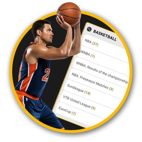 Get information about all basketball tournaments and leagues available for betting on the Melbet website.